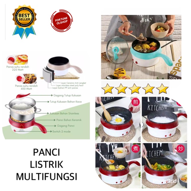 (FO) PANCI LISTRIK MULTIFUNGSI PANCI KUKUS PANCI ELEKTRIK