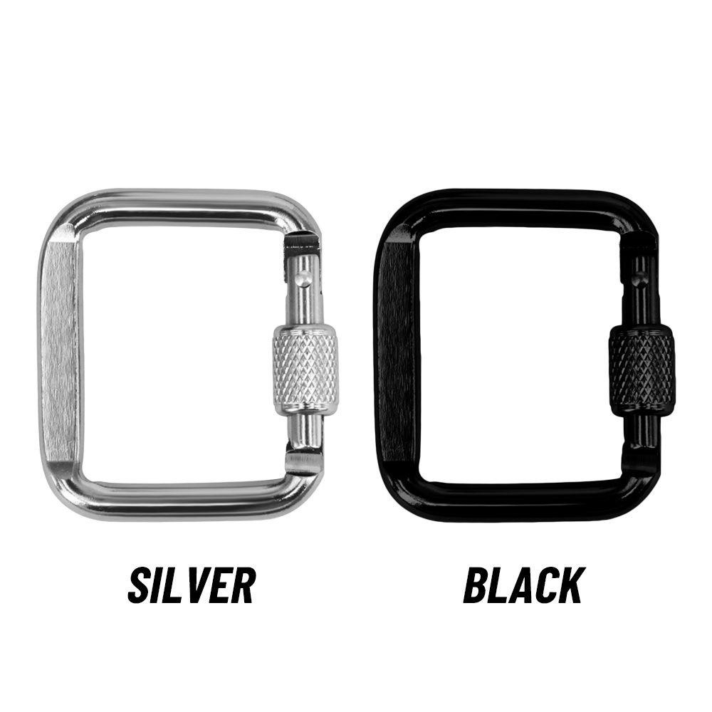 Nanas 3 Pcs Carabiner Profesional Hitam/Perak Aksesoris Luar Ascend Keamanan Master Lock