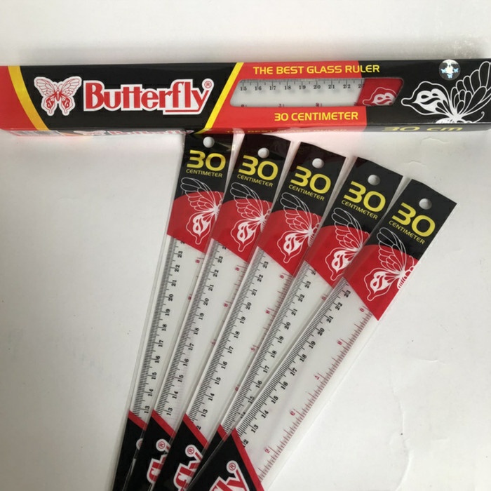 

Penggaris 30cm plastik butterfly