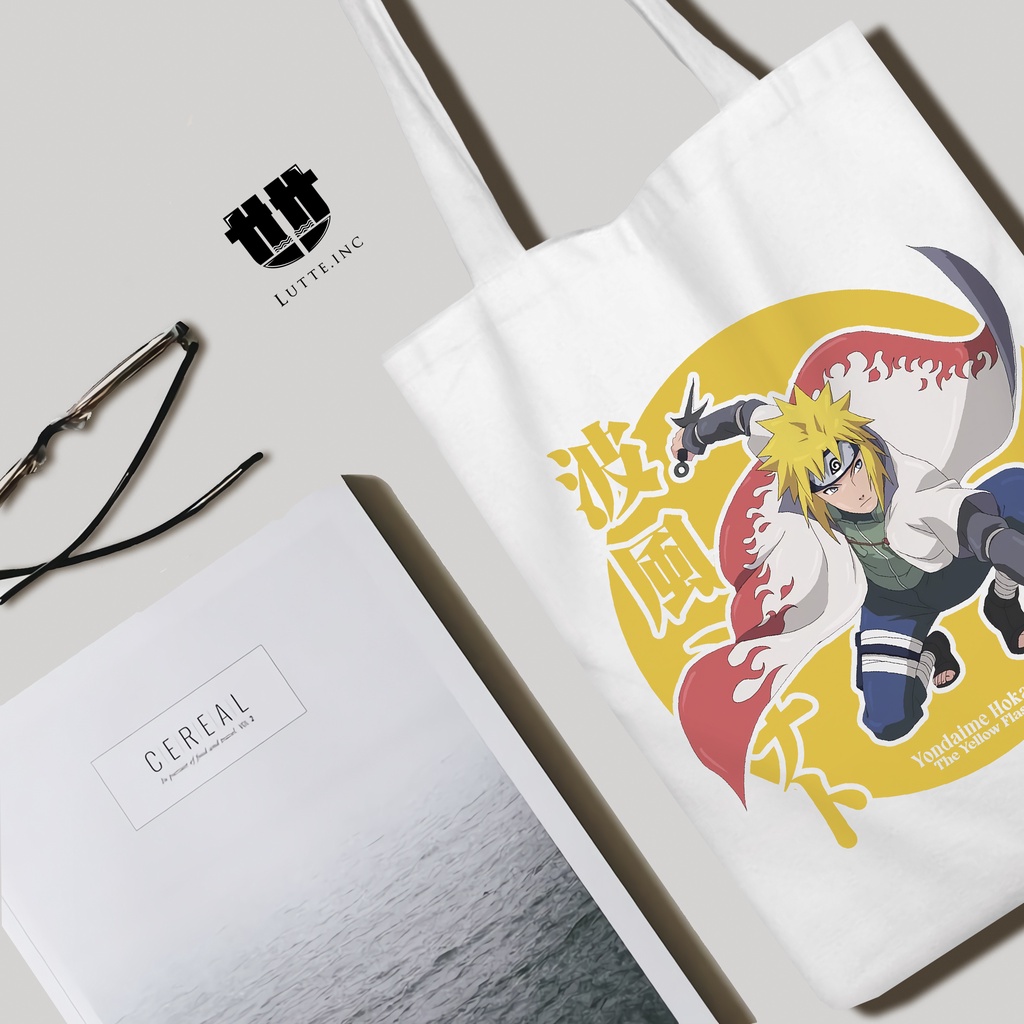 SALE Totebag Yondaime Anime Naruto Tote bag Kanvas Premium Lutte.Inc  ( The Yellow Flash )