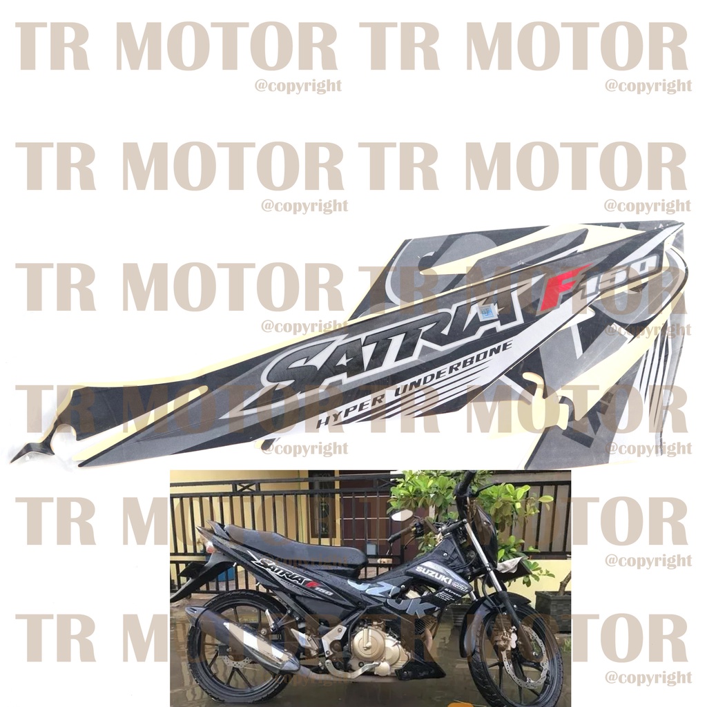 Stiker Motor Satria F 150 Facelift 2015 Sticker Striping Lis Full Set Motor