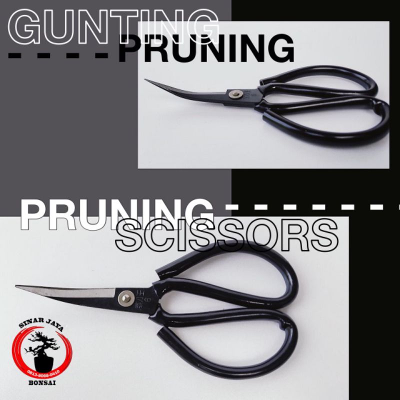 GUNTING PRUNING, GUNTING BONSAI TAJAM UJUNG BENGKOK BERKUALITAS