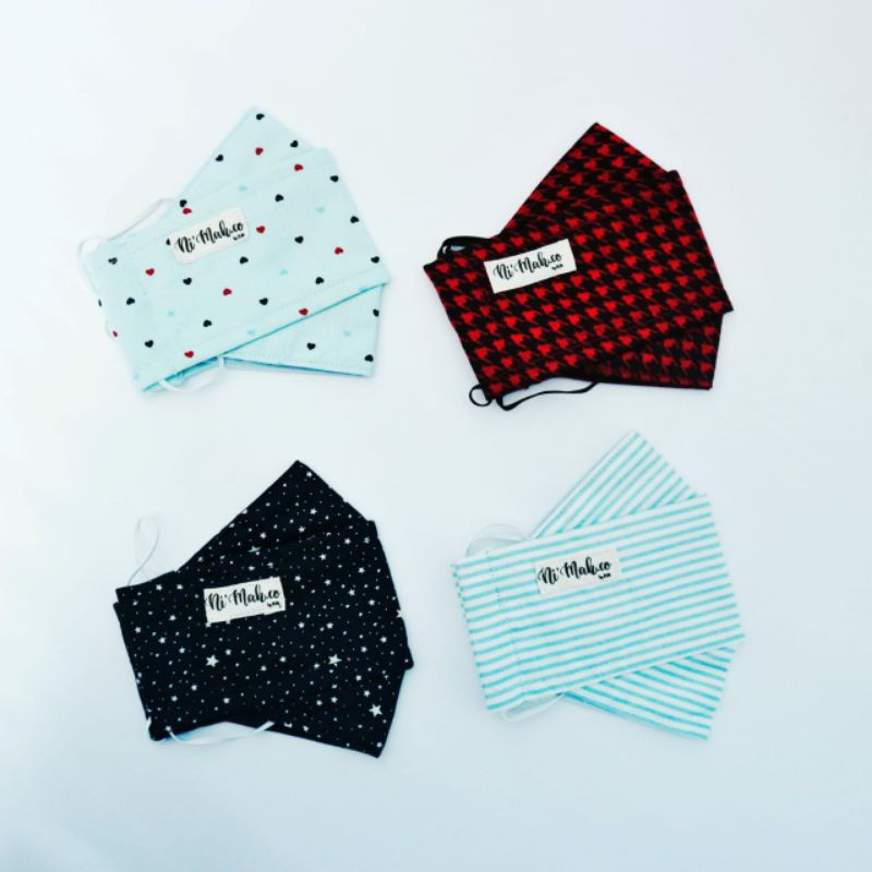 MASKER KATUN JEPANG/MASKER KAIN/MASKER 4D