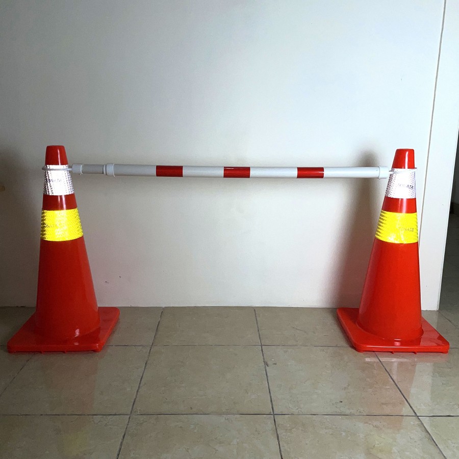 Cone Bar / Cone Pole / Pembatas Kerucut 1 - 2 Meter Merah Putih