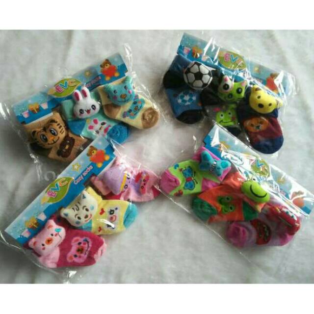 Kaos kaki bayi boneka isi 3 pcs