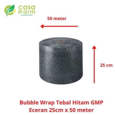 

Bubble Wrap Hitam Tebal 1 Roll Ukuran 25cm x 50meter Merk GMP