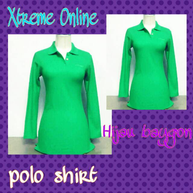 Polo Shirt Wanita Bahan Katun Pique Lacoste Lengan Panjang