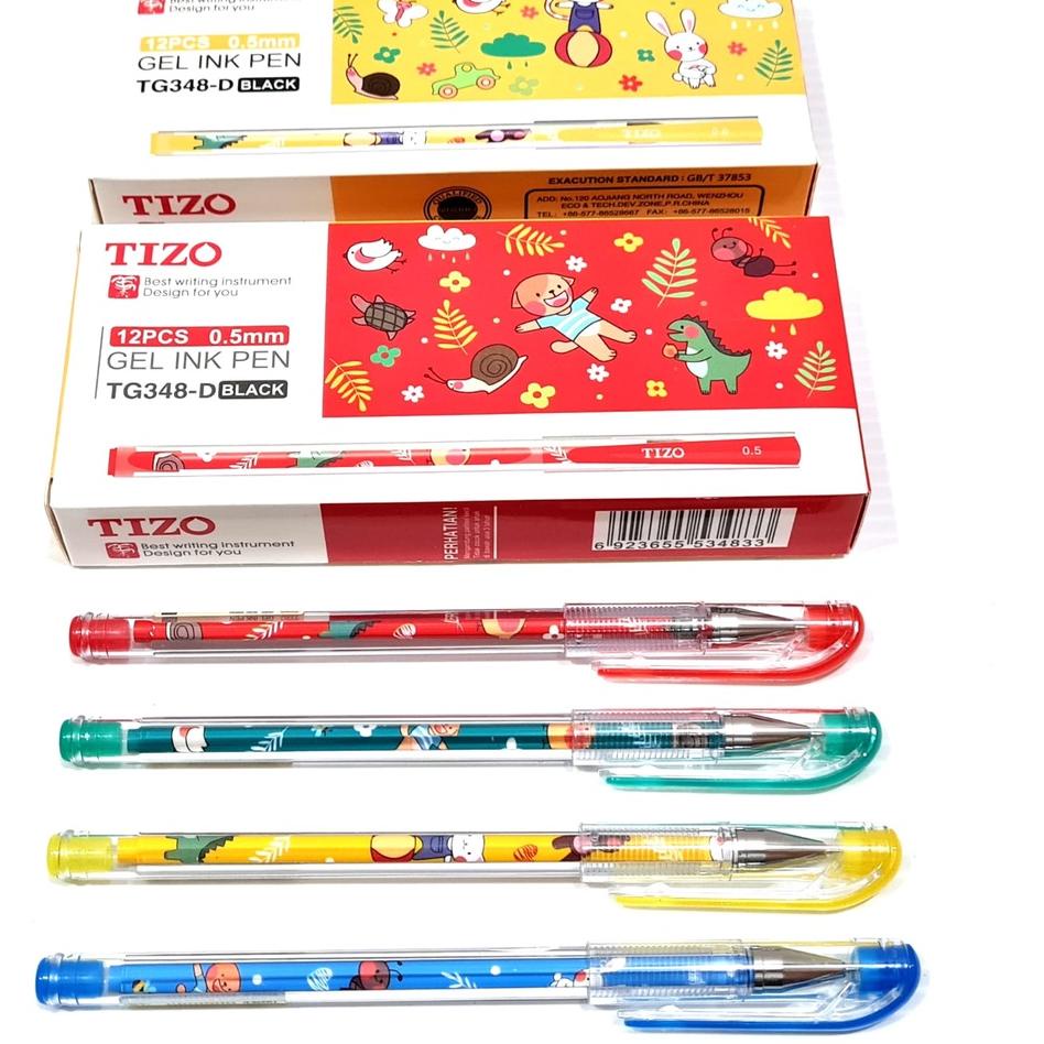 

Paket Meriah Pulpen Gel Fancy TIZO 12 Pcs