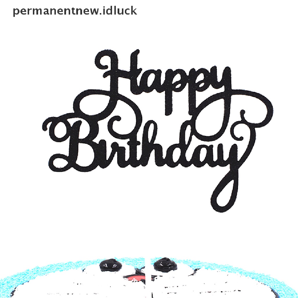 10 Pcs Topper Kue Ulang Tahun Bahan Kertas Glitter Untuk Dekorasi Dessert