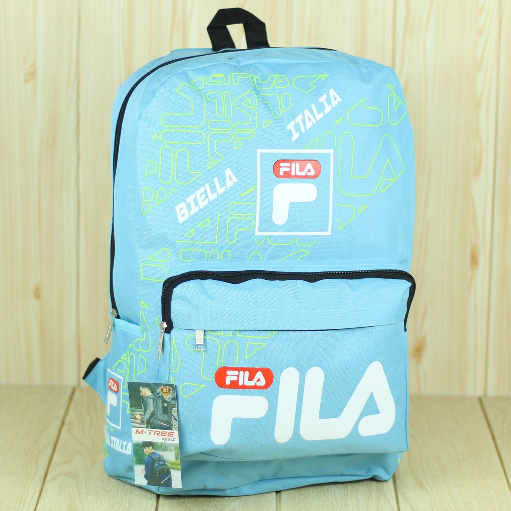 Tas Gendong Distro Biru Muda Terlaris Backpack Pria Ransel Gendong Awet Bahan Tebal Multifungsi