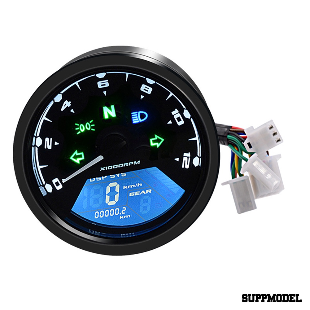 Spm Odometer Speedometer Tachometer Digital Lcd 15000rpm Untuk Motor Universal