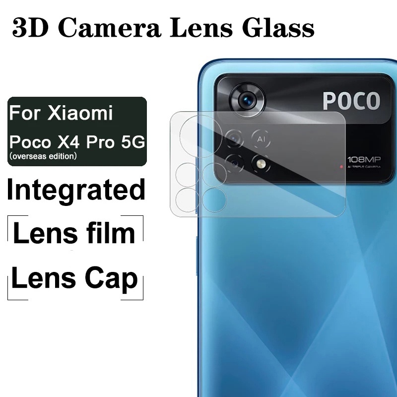 1pc Pelindung Lensa Kamera Tempered Glass HD 3D Tahan Lama Untuk Xiaomi Poco X4 Pro