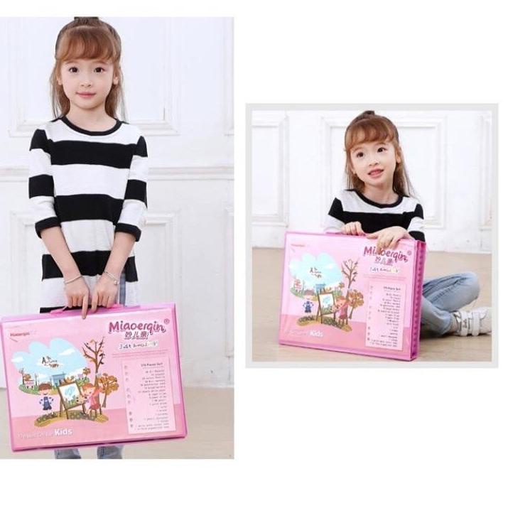 

New Alat Lukis Set 208 PCS Crayon Oil Paste Pensil Warna Pensil Warna Cair Anak Mewarnai ATK09 ,.