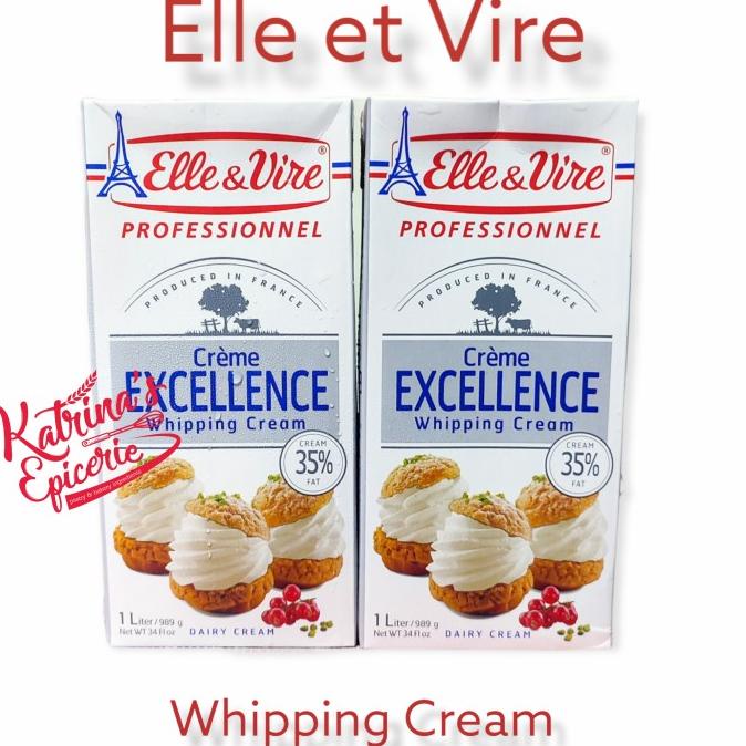 

(BISA COD) 1 LITER ELLE WHIPPING CREAM CREME EXCELLENCE 35,1% FAT KRIM KOCOK