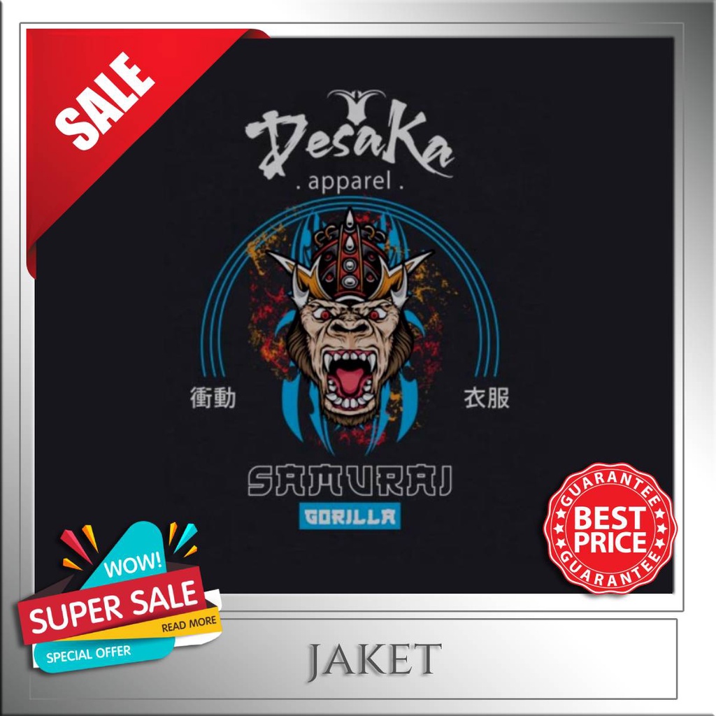 Coach Jaket Gorilla Samurai Pria - Jaket Coach Pria - Jaket Distro - Jaket Coach Japan - Parasut Jkt