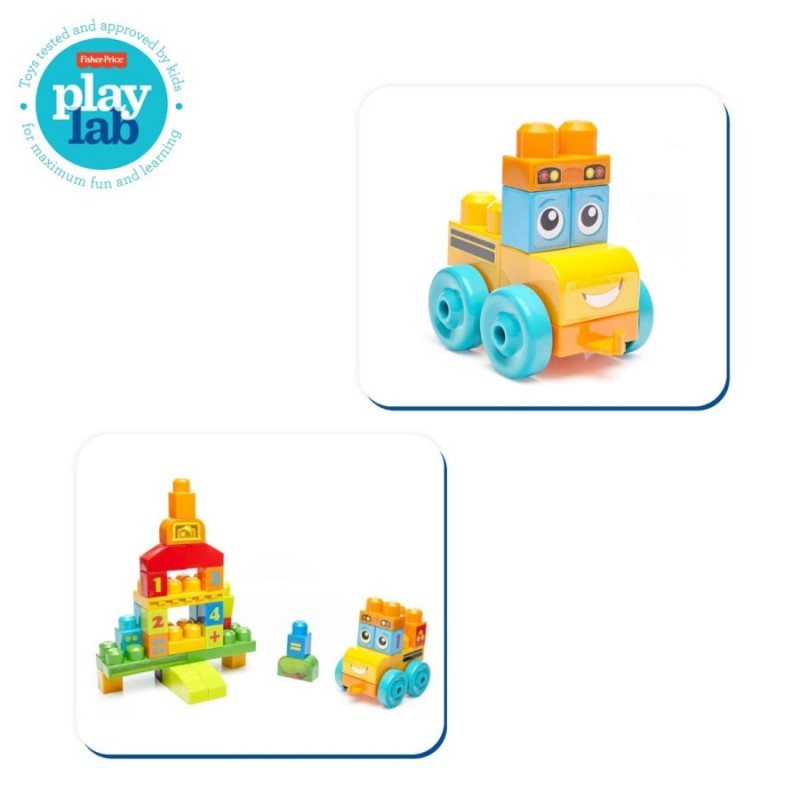 Fisher Price Mega Bloks Big Builders Counting 123 Bus Balok Permainan