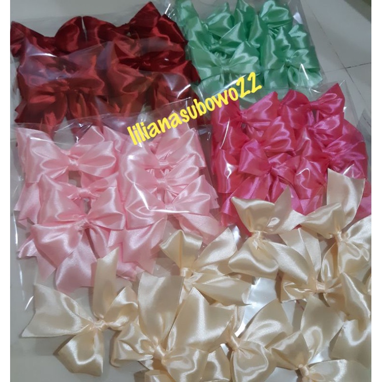 

pita satin jadi polos pita hampers souvenir 1.5cm , 2cm , 2.5cm , 4cm , 5cm