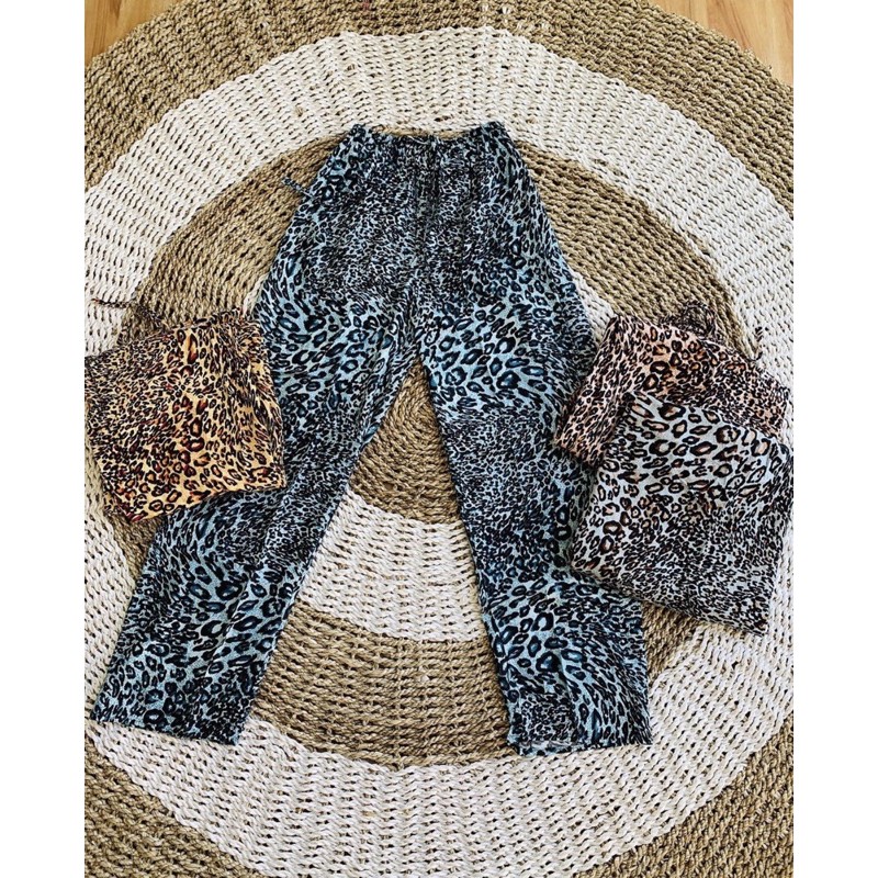 CELANA KULOT WANITA MOTIF LEOPARD 01 BAHAN RAYON