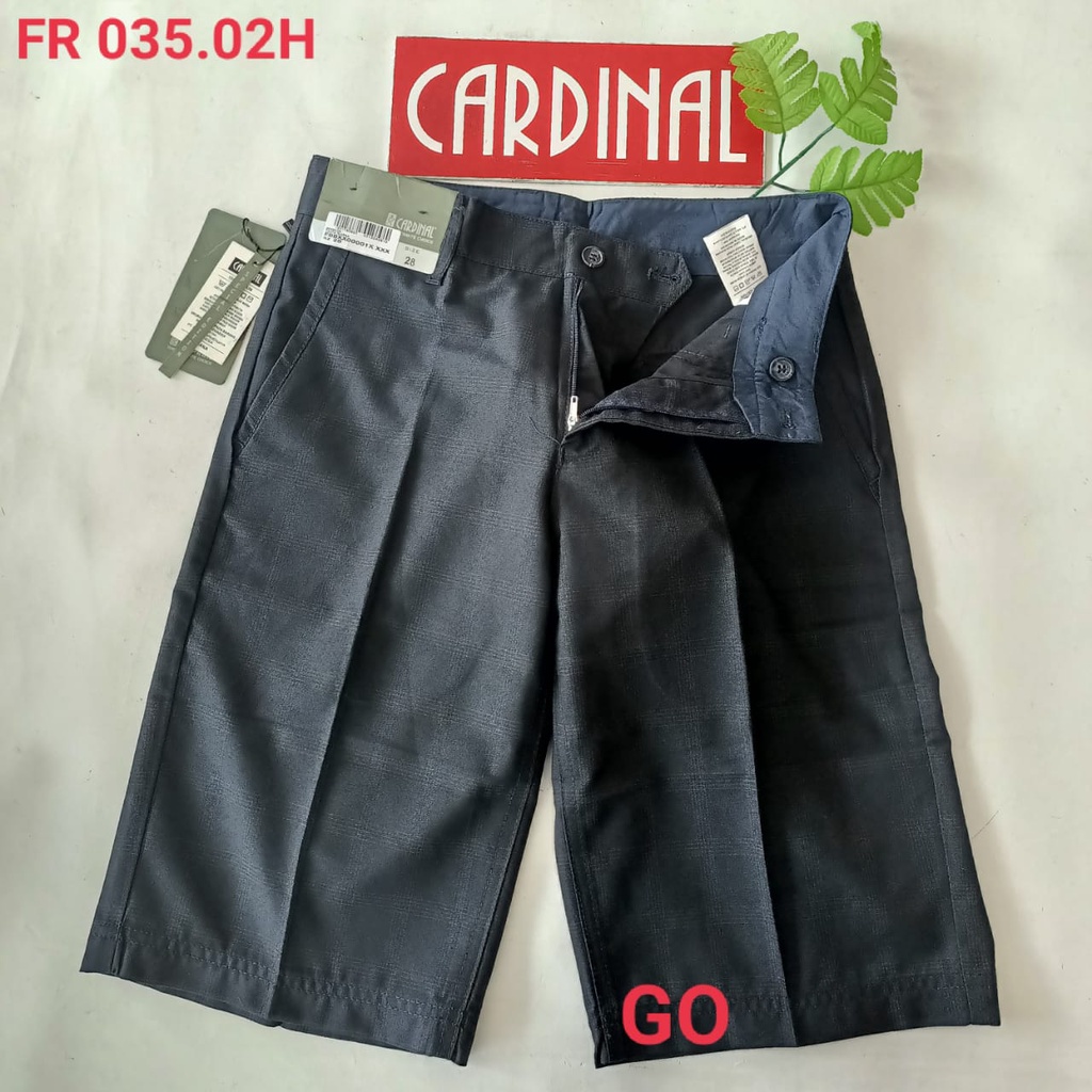 gof 27-28 CARDINAL FBBXX Celana Pendek Polos Stretch Kotak Motif Original Celana Santai Laki-Laki