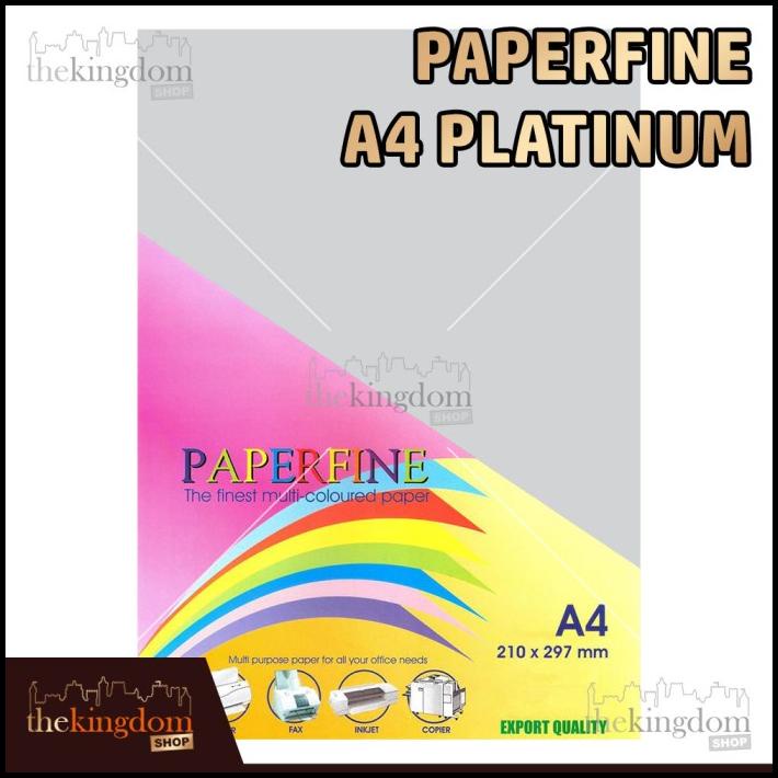 

Paperfine Kertas Hvs Warna A4 Platinum Gray Grey Abu-Abu / 500 Lembar