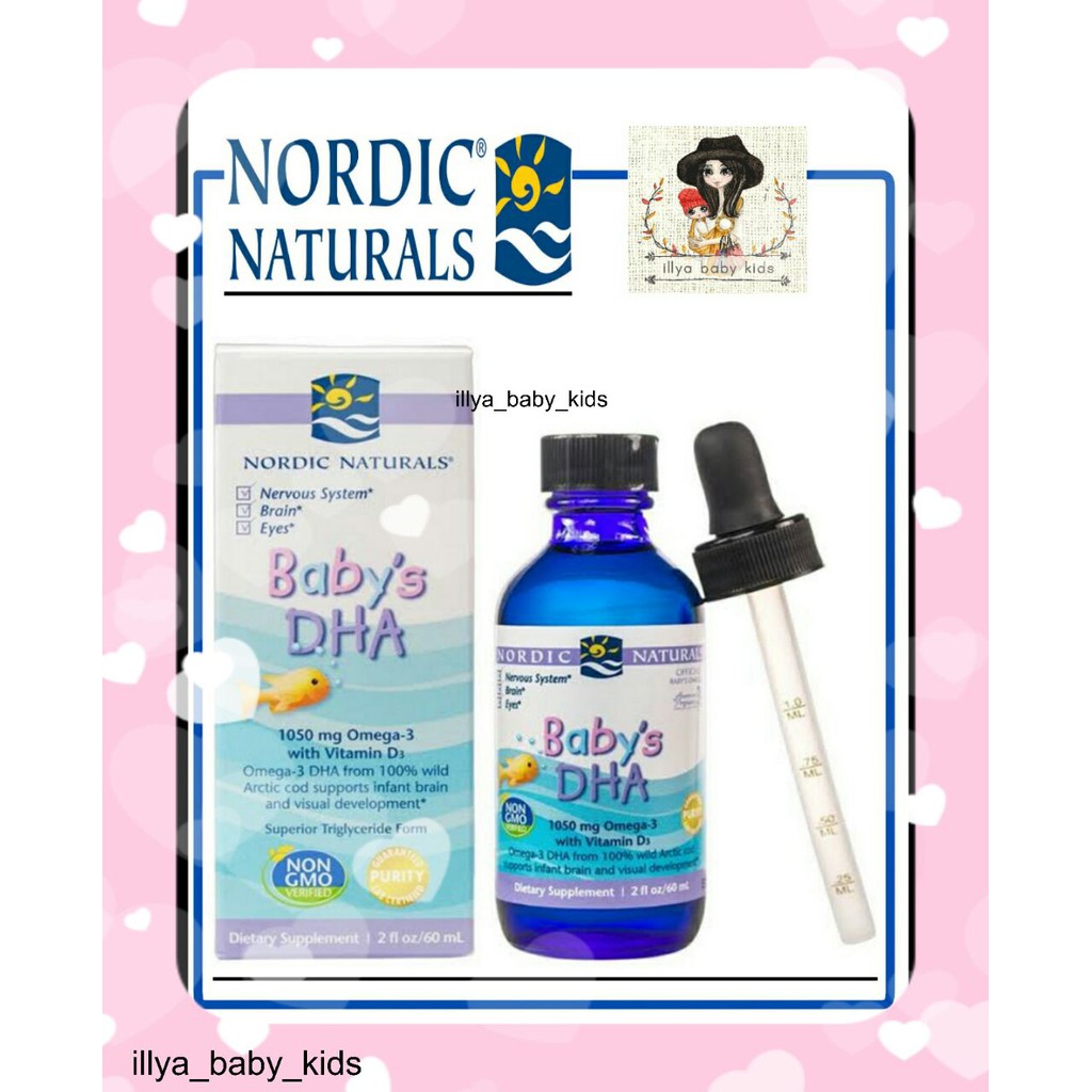 Nordic Naturals Baby Dha With D3 60 Ml Supplemen Dha Bayi