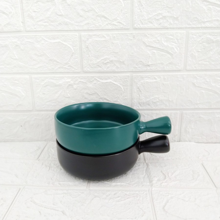 Mangkok Keramik Glazed Bowl Nordic Gagang Mangkok Tebal Premium