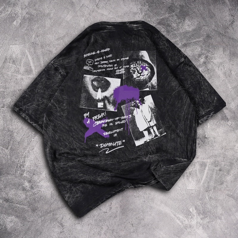 [N00959] T-shirt Oversized Distro Wash Motif SOMEONE IS KILLED.