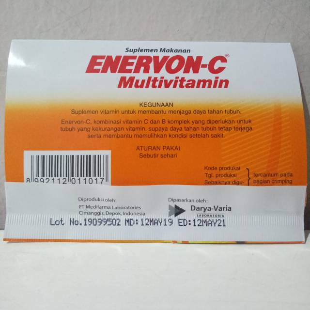 Enervon c strip isi 4 tablet