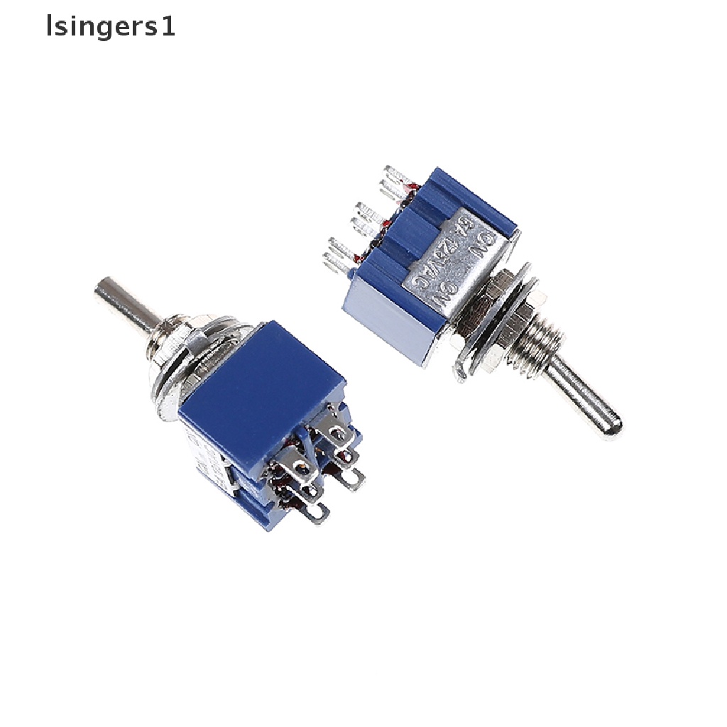 (lsingers1) 5pcs Saklar Toggle 6P 6A 125VAC 6 Pin DPDT ON-ON Mini