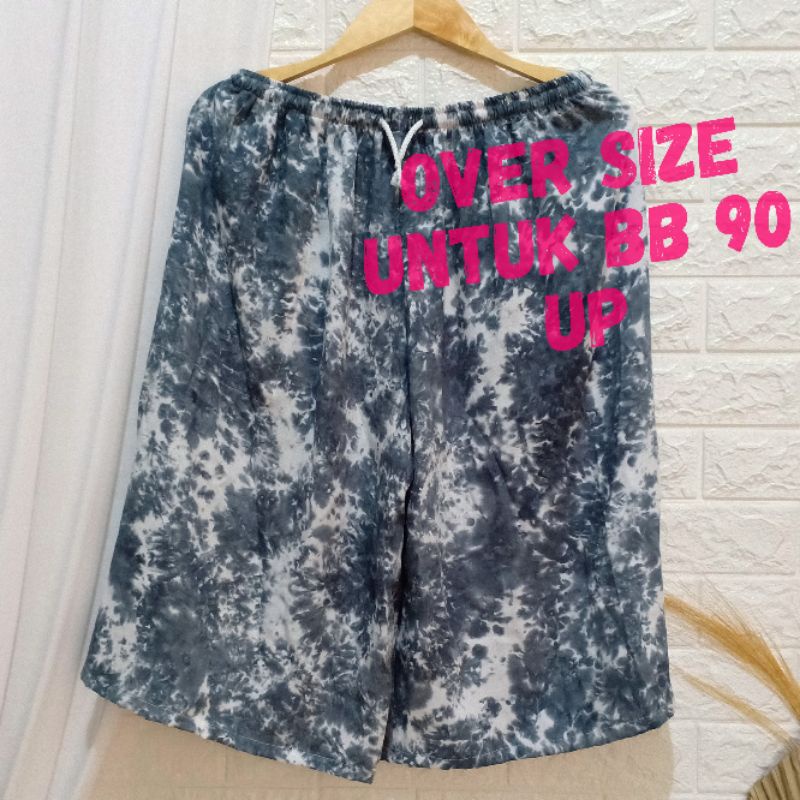 CELANA PENDEK 3 4 SELUTUT PRIA WANITA MOTIF TIE DYE JUMBO KEKINIAN