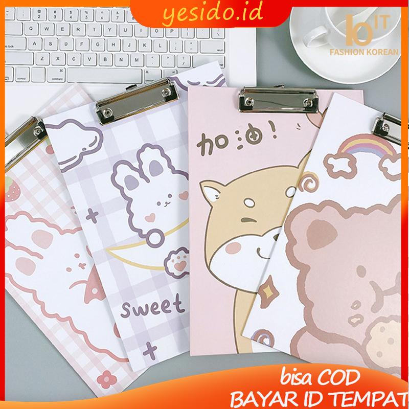 

[COD]Clipboard A4 Papan Ujian Jalan clipboard Lucu Kartun Kertas / Siswa klip folder kertas Papan / Jalan Map Clip Folder Folio-YES