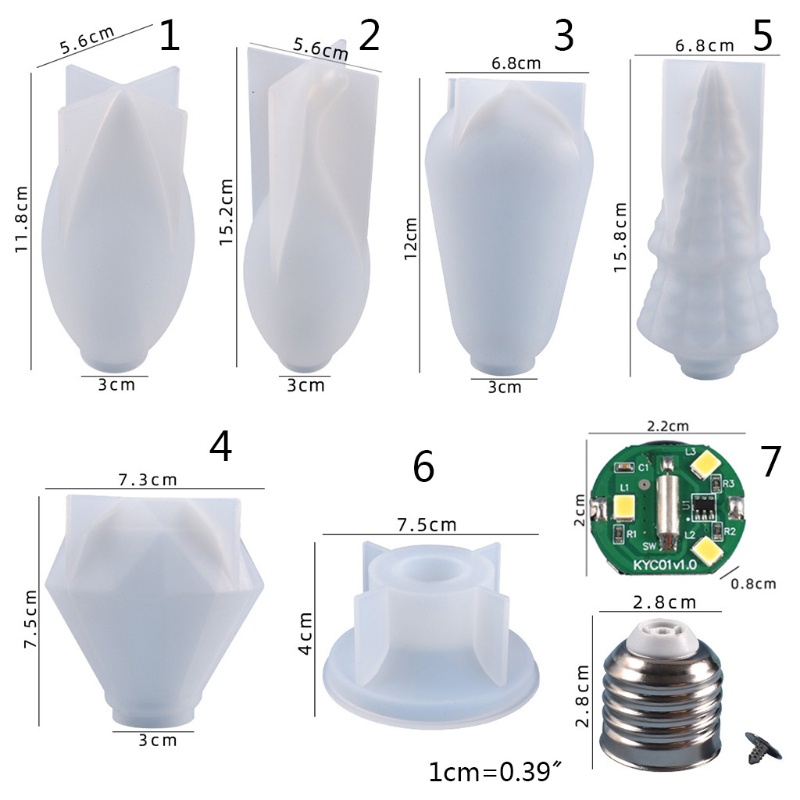 Siy Cetakan Resin Epoksi Bentuk Bohlam Lampu Led Bahan Silikon Untuk Kerajinan Tangan Diy