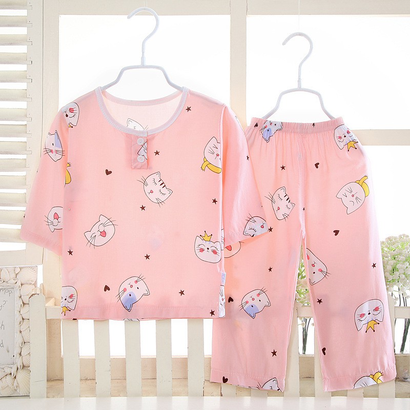 Piyama anak Perempuan Baju Tidur anak perempuan Katun Lembut Nyaman motif 0-5 Tahun