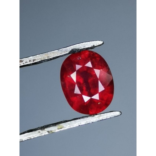 Permata Ruby Natural Alam Oval cut 3ct Red Ruby Mozambik