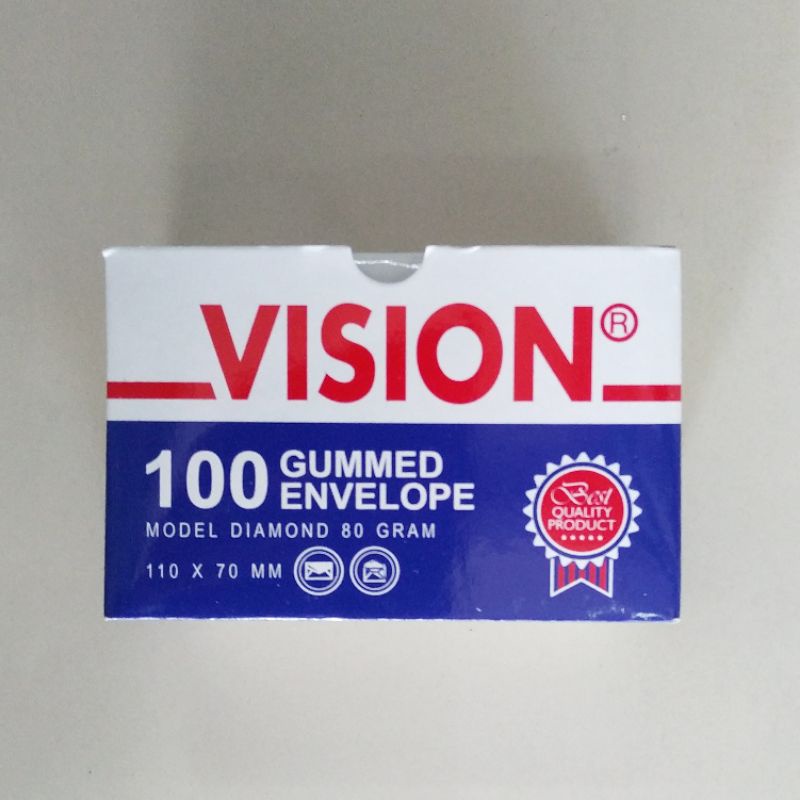 

Amplop vision mini tidak ada perekat 11x7cm