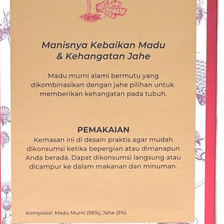 

【TERSEDIA & COD】 Honey & Ginger in Stick Uray (Madu) 120 G