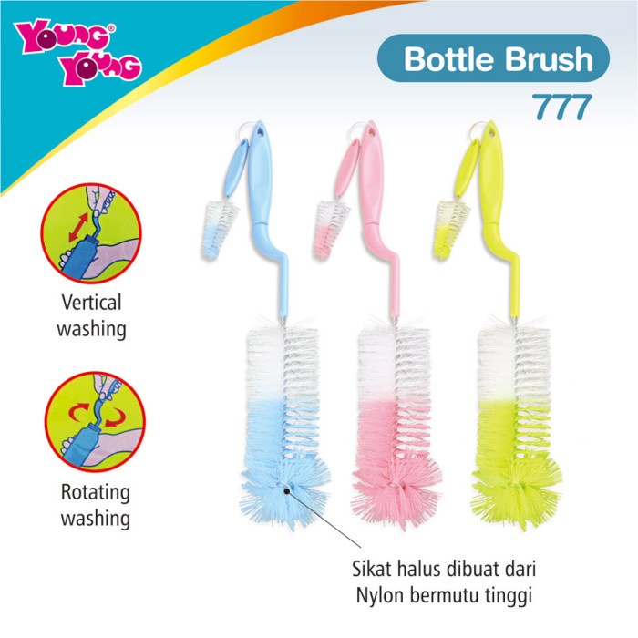 

Premium Sikat Pembersih Botol 360 Bonus Pembersih Dot Bayi BPA Free YoungYoung