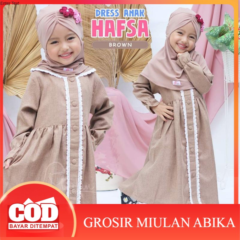 Gamis Dress anak Hafsa by Miulan Hijab