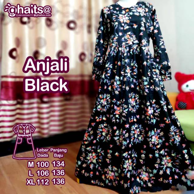 Ghaitsa Gamis Homedress Baju Lebaran Bumil Busui Katun Jepang Tokai Senko mirip Ditsy