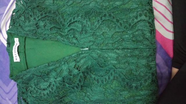 Couple Peplum Laser Cut Ice Blue/brukat/kemeja Pria