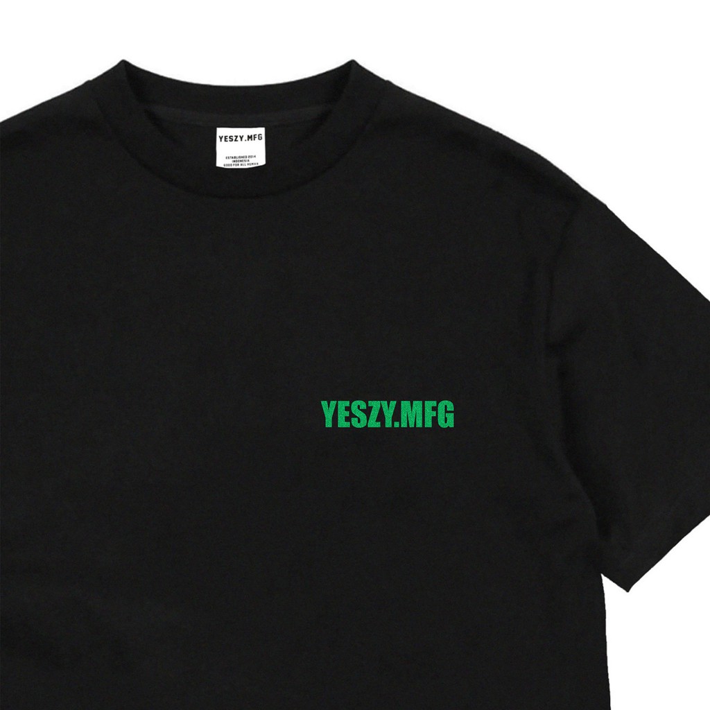 YESZY.MFG Tshirt Black Impact Small Green