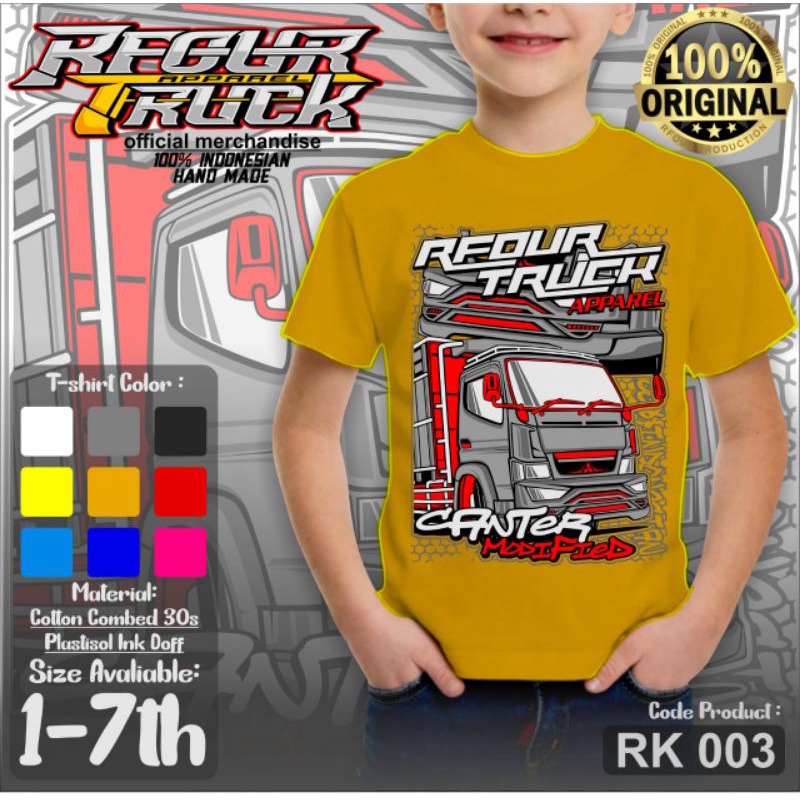 KAOS ANAK GAMBAR TRUCK BELI 2 GRATIS 1 KAOS TRUK