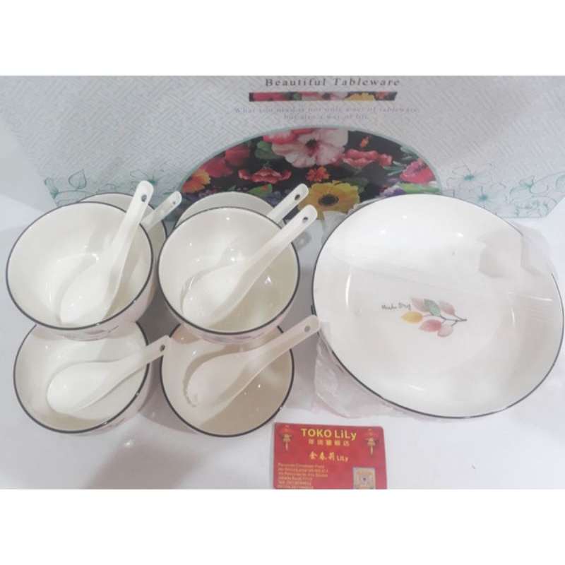 Dinner Set Keramik / Dinner set Porselen Import Cina / Mangkuk Keramik