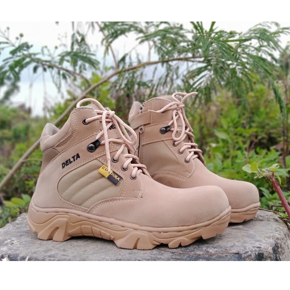 Sepatu Safety Boot Tactical Gurung Kerja Peroyek Naik gunung Kerja Lapangan Satpol pp 6inc