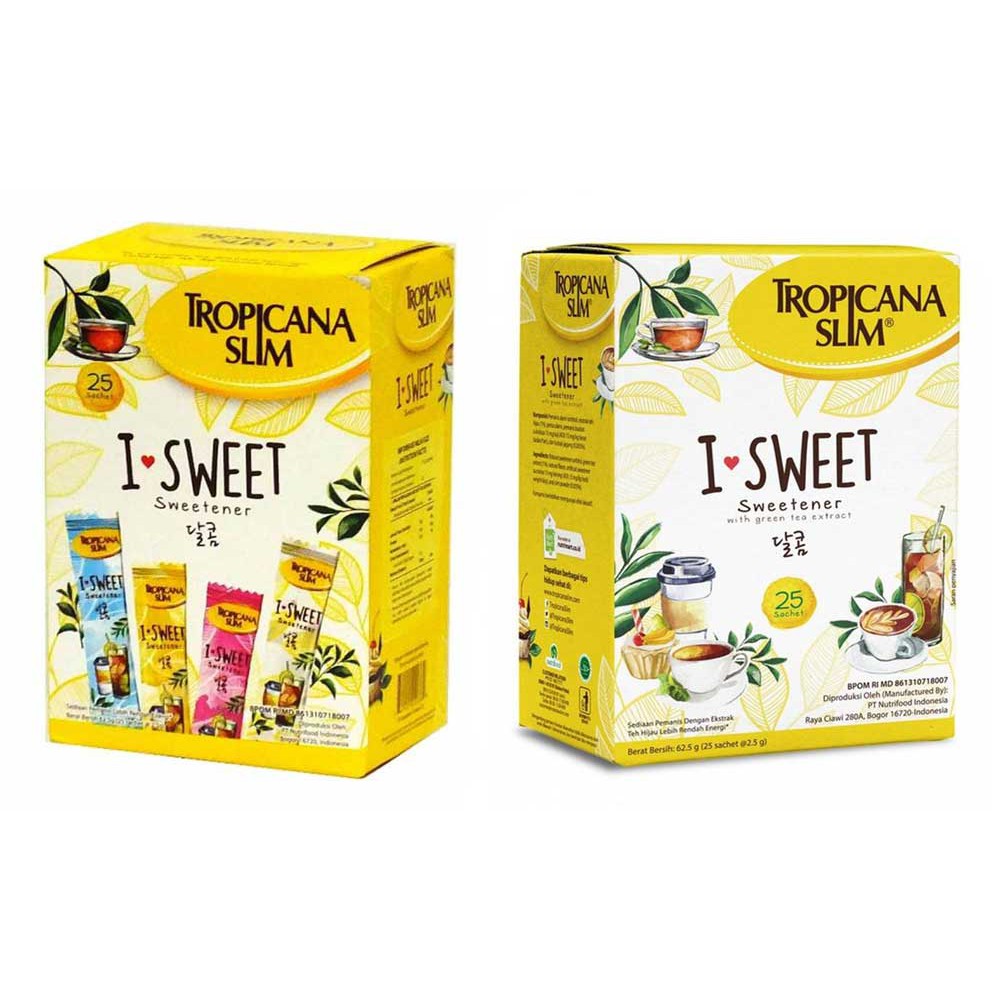 

Tropicana slim sweetener I-sweet (25 sachet /2,5 gr)