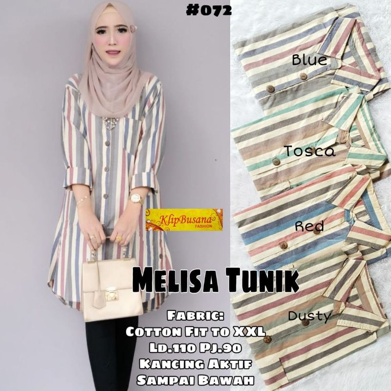 TUNIK JUMBO KEMEJA SALUR WANITA BUSUI ld 110 cm - #072 MELISA TUNIK