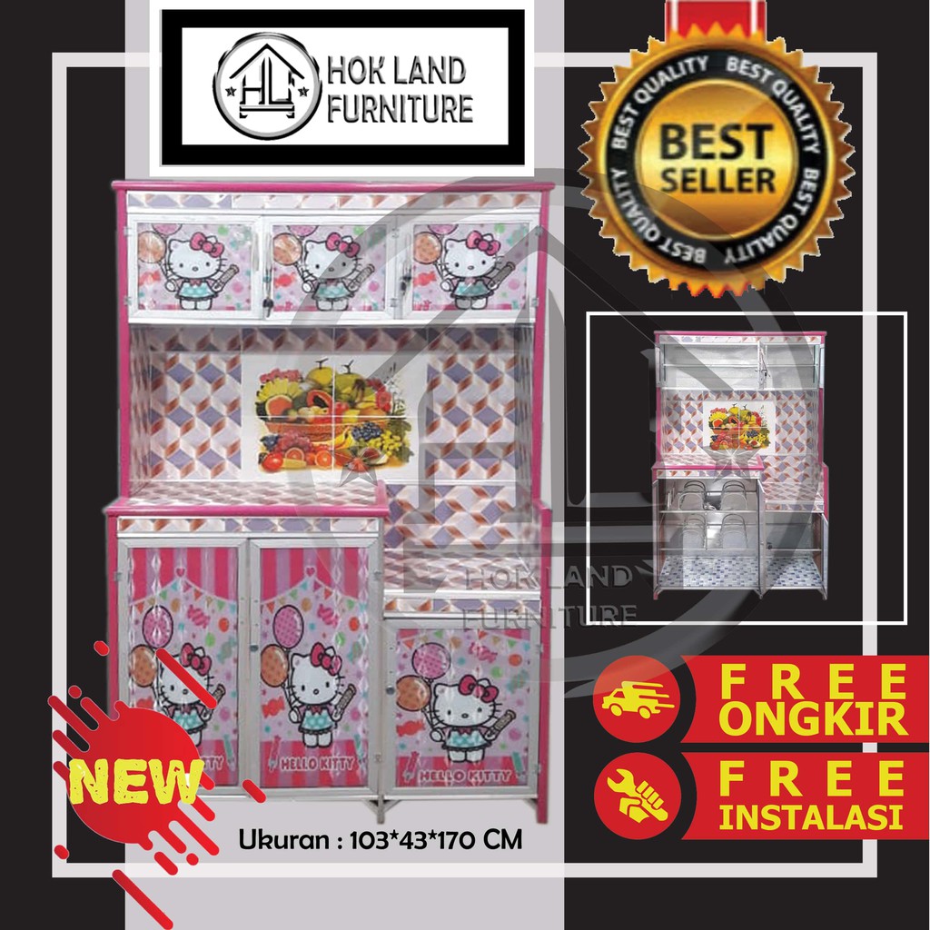 Rak Piring Pintu 3 Karakter / Rak Piring Jumbo Karakter / Rak Piring 3 Pintu Magicom Karakter / RS22