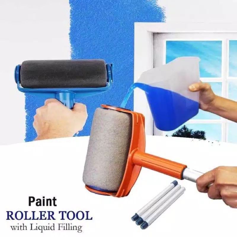 Kuas Roll Cat Tembok Dinding Panjang ANTI TUMPAH Rol Cat Dinding Praktis - Pintar Facil Paint Roller