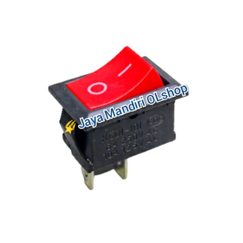 SAKLAR/ ROCKER SWITCH ON-OFF 2 PIN - MERAH