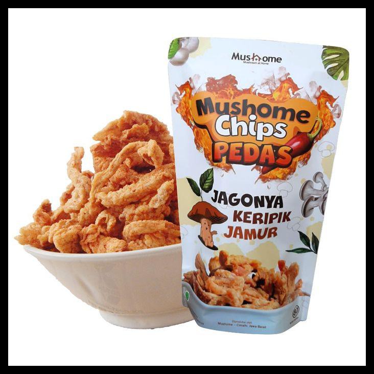

Mushome Chips - Keripik Jamur Tiram Pedas - 80Gr